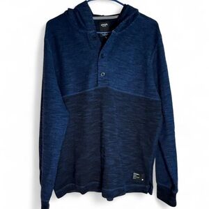 Unión  Navy Blue Hooded Pullover